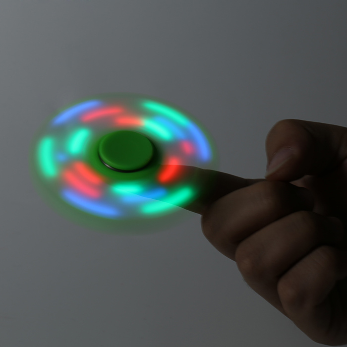 Fiddle Toy Colorful Flashing LED Lights Bat Fidget Spinner