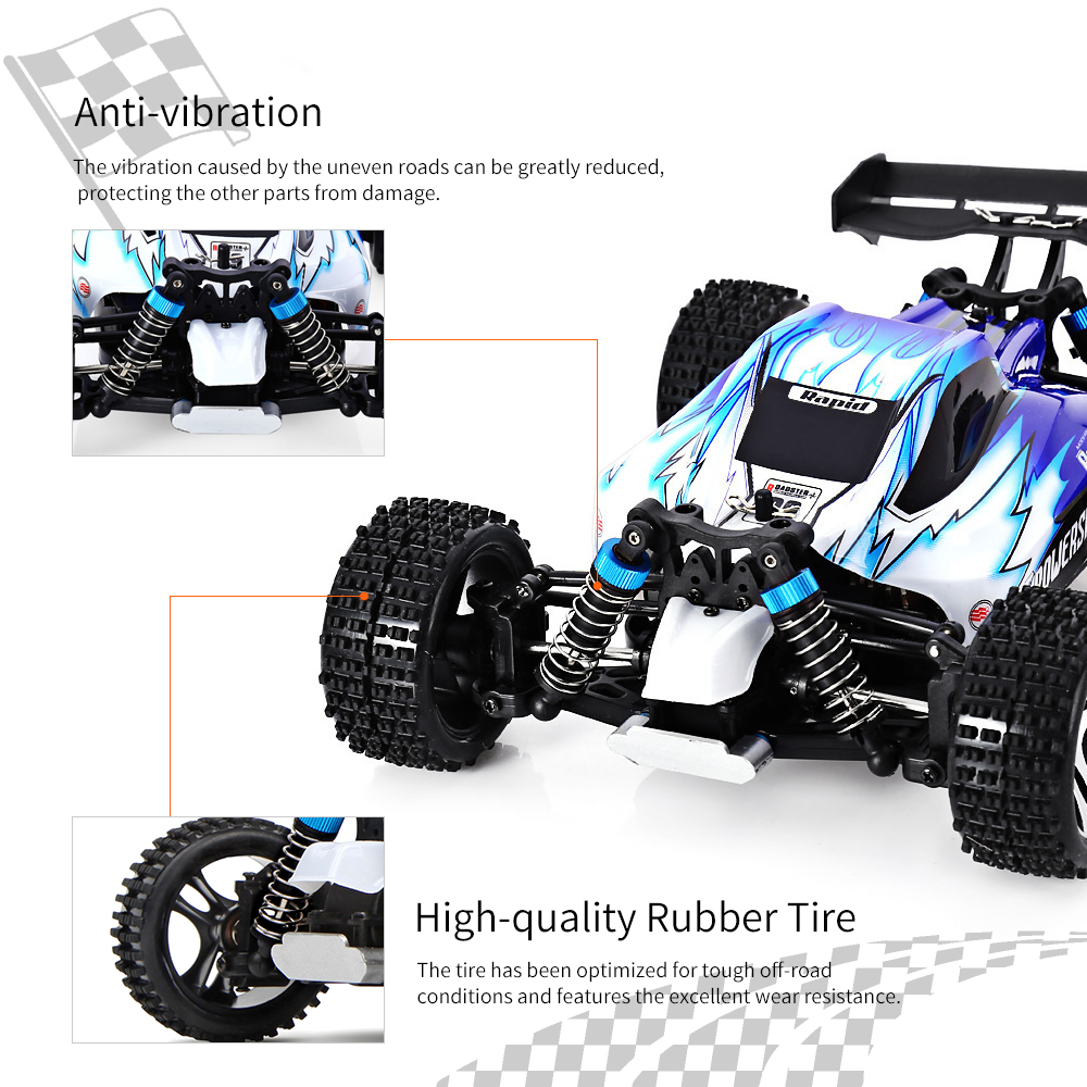 WLtoys A959 2.4G 1/18 Scale Remote Control Off-road Racing Car High Speed Stunt SUV