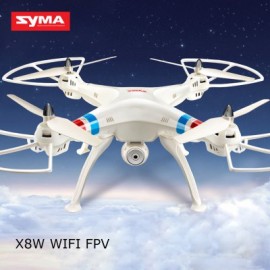 SYMA X8W WiFi FPV Headless Mode 2.4G Remote Control Quadcopter with HD 0.3MP Camera 6 Axis Gyro 3D R