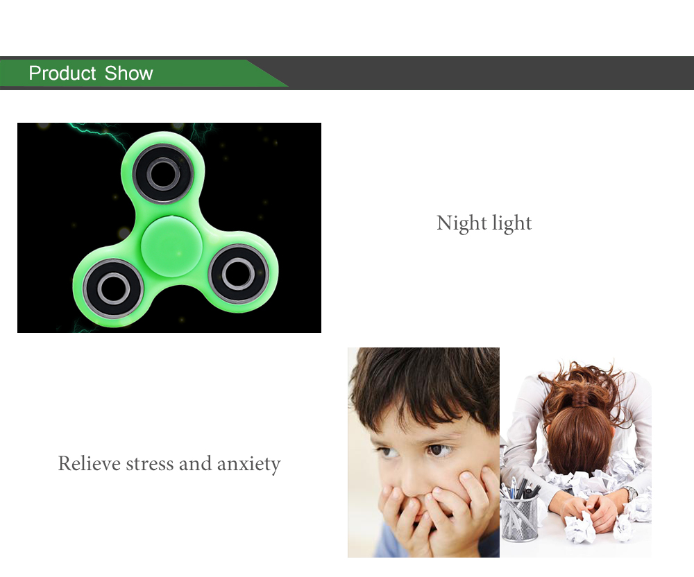Night Light Finger Spiral Gyro Pressure Reducing Toy