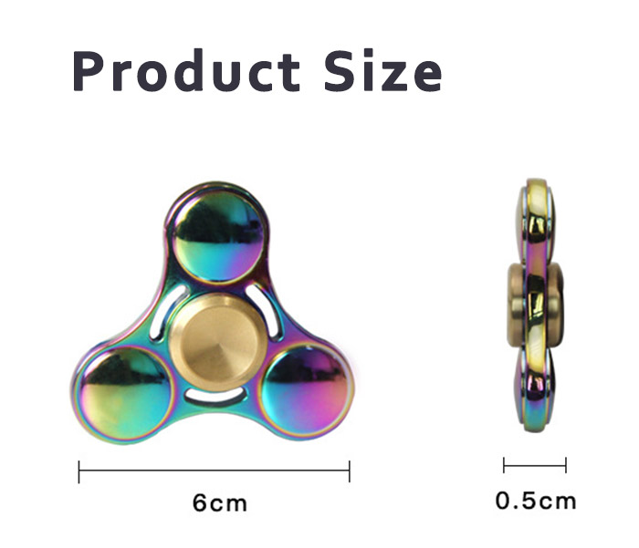 Stress Relief Toy Rainbow Gyro Triangle Fidget Finger Spinner